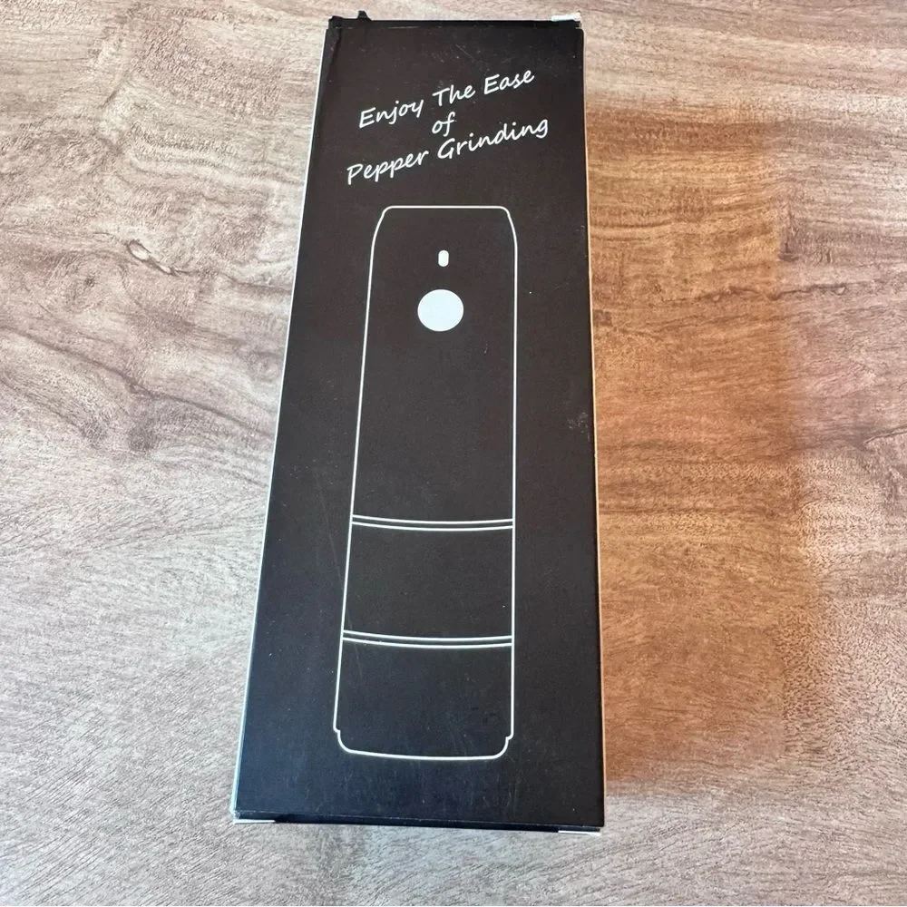 Electric Pepper Grinder Usb Rechargeable Led Lights Refillable Adjustable NIB
